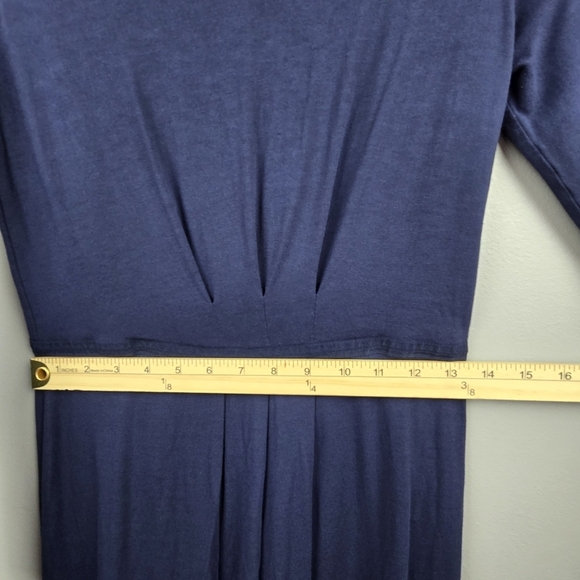 BODEN Long Sleeve Soft Midi Dress Modest Navy Womens Size 8 Office‎ Business - Picture 12 of 15
